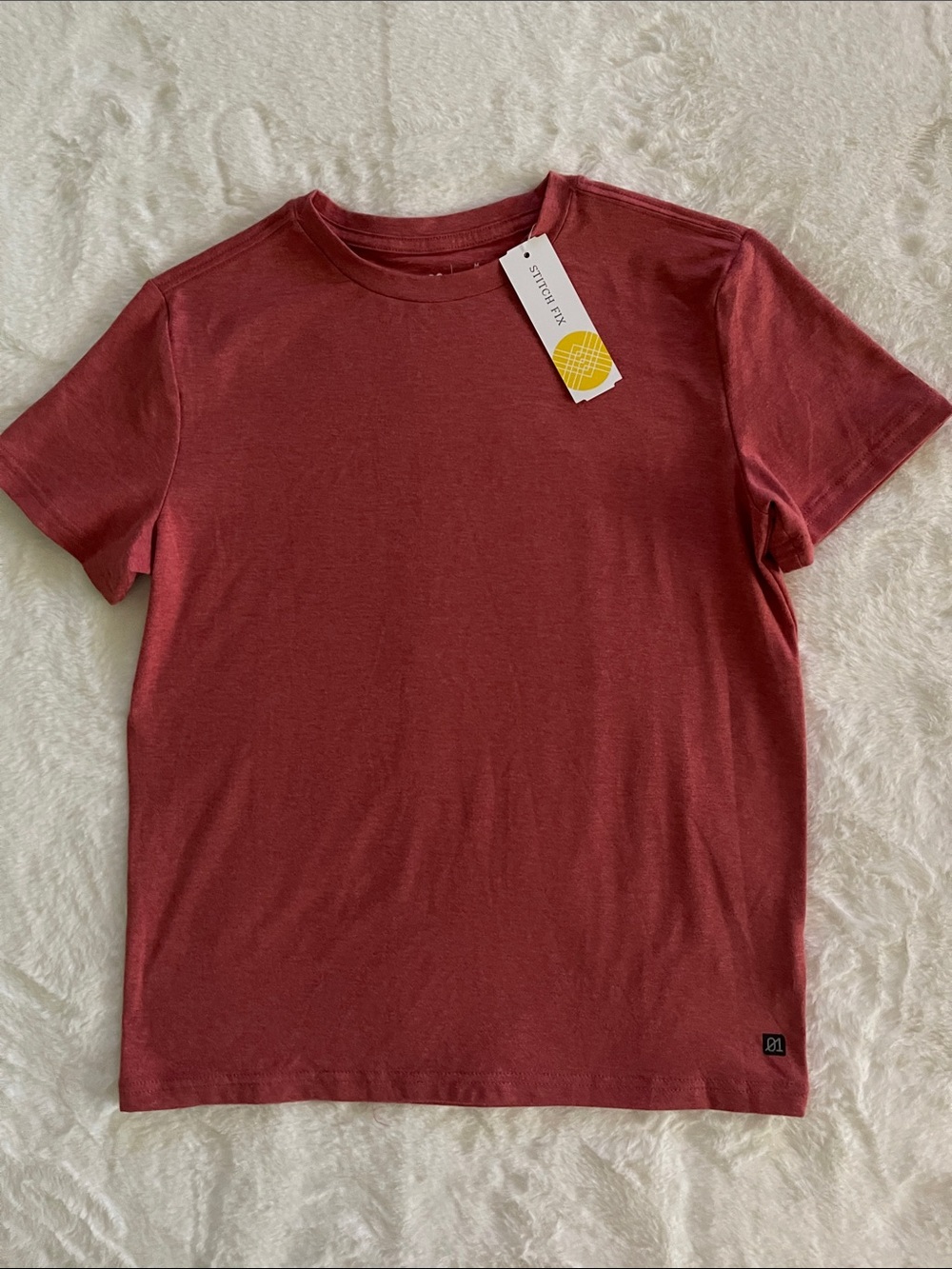 Algo  Kids Rust Short  Sleeve Tee  SZ M  8-10 NWT